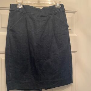 Denim pencil skirt